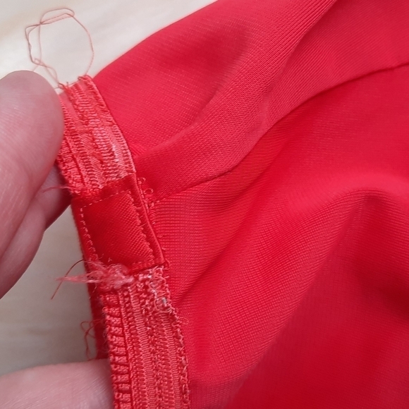 Vintage 1960's Lorraine Perfect Fit Nylon Red Midi Lace Detail Slip - Picture 5 of 8